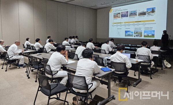 ▲ 퓨처 모빌리티 데이 인 혼다 국내 참가기업이 혼다 그룹과 협력사 관계자들을 대상으로 투자자 대상 홍보(IR 피칭)를 하고 있다. ⓒ KOTRA