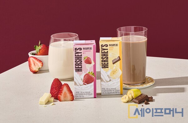 ▲ 새로 출시한 허쉬 초콜릿드링크 2종 . ⓒ 매일유업