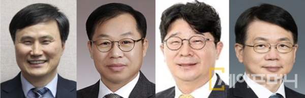 ▲ 포스코그룹이 포스코, 포스코이앤씨, 포스코퓨처엠 대표이사를 교체했다. 왼쪽부터 이희근 포스코 대표, 정희민 포스코이앤씨 대표, 엄기천 포스코퓨처엠 대표, 심민석 포스코DX 대표. ⓒ 포스코