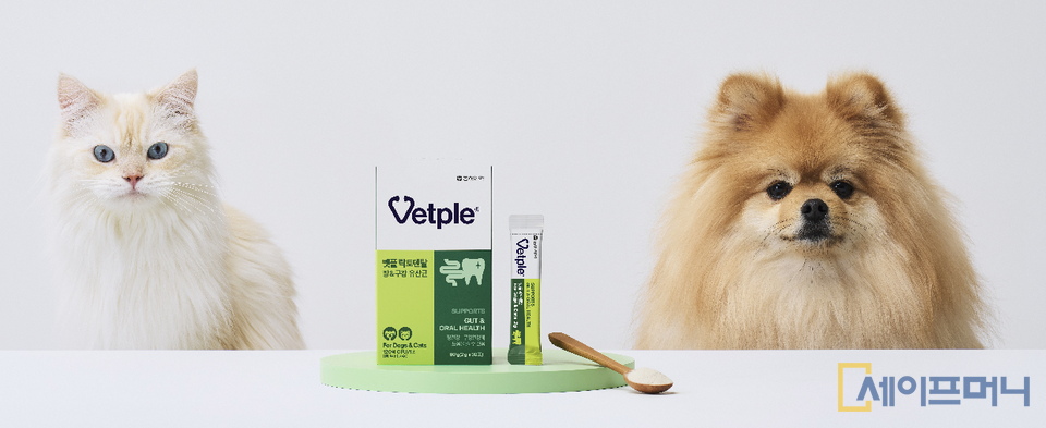 ▲ 동아제약이 반려동물의 치석과 배변을 동시에 케어할 수 있는 유산균 벳플 락토덴탈을 출시했다. ⓒ 동아제약