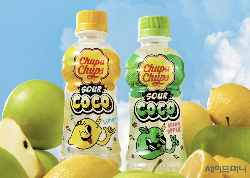 ▲ 농심이 출시한 새콤쫄깃 젤리음료 츄파춥스 사우어코코 2종. ⓒ 농심