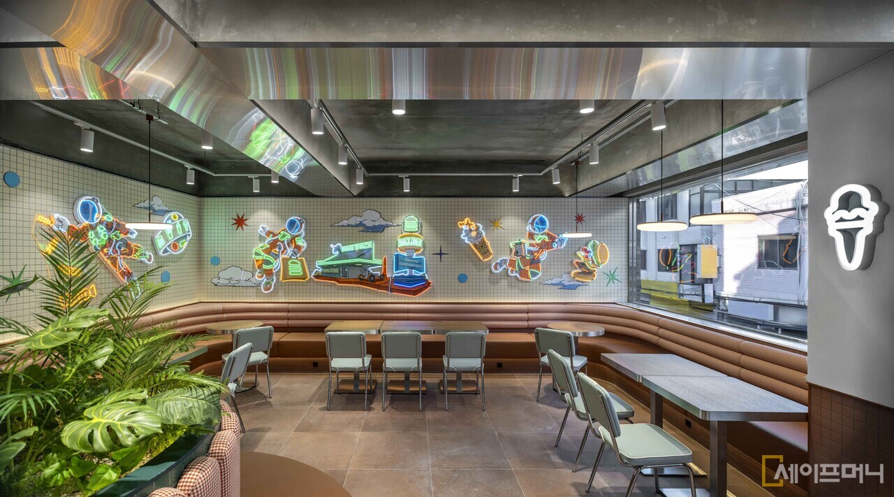 ▲ SPC 쉐이크쉑가 오픈하는 서울 성수점 내부 인테리어. ⓒ SPC 쉐이크쉑