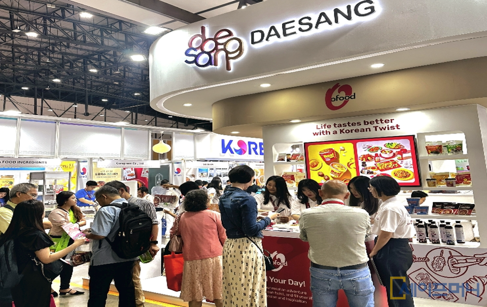 ▲ 대상이 아시아 최대 규모 식품 박람회인 타이펙스-아누가 2025에 참가해 종가·오푸드·마마수카 통합 부스를 운영하고 있다. ⓒ 대상