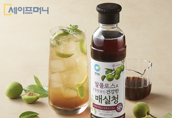 ▲ 대상 청정원이 출시한 당 섭취 부담을 줄인 알룰로스 매실청. ⓒ 대상