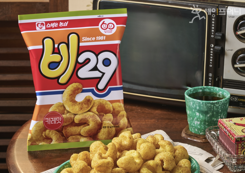 ▲ 농심이 편의점 CU에서 단독 판매했던 스낵 비29의 판매채널을 확대한다. ⓒ 농심